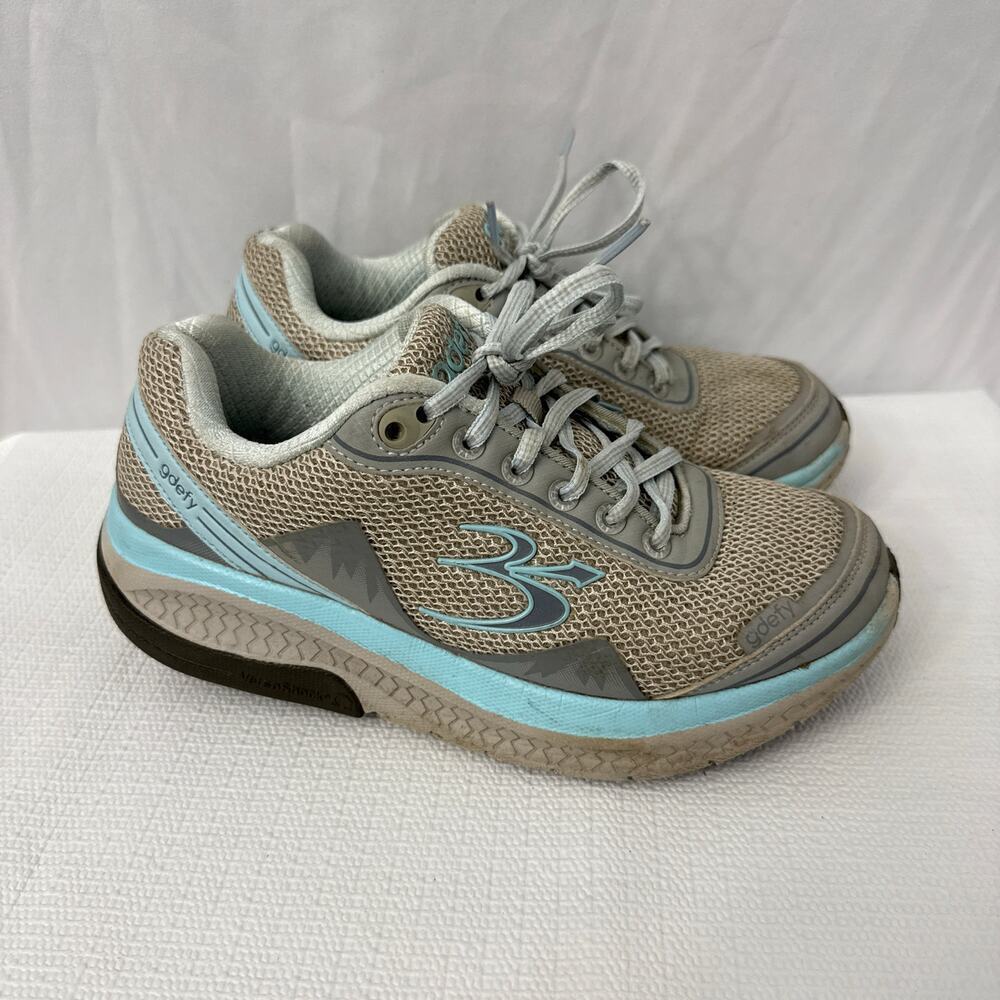 Gravity Defyer Mighty Walk Shoes Womens Size 6.5 Gray Blue